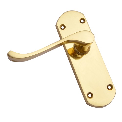 "Saph" Brass Door Handle with Plate